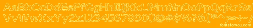 More about BoneribbonOutline Font BoneribbonOutline Font – Yellow Fonts on Orange Background