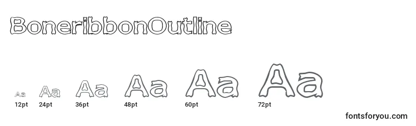 Размеры шрифта BoneribbonOutline