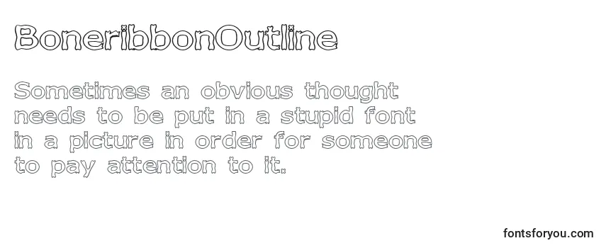 Обзор шрифта BoneribbonOutline
