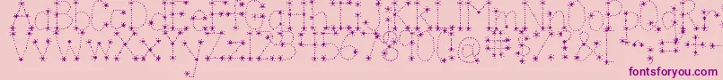 Jandasparkleandshine-Schriftart – Violette Schriften auf rosa Hintergrund