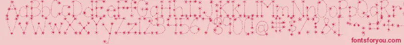 Jandasparkleandshine Font – Red Fonts on Pink Background