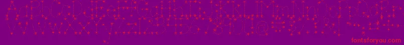 Jandasparkleandshine-Schriftart – Rote Schriften auf violettem Hintergrund