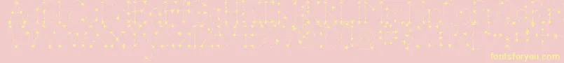 Jandasparkleandshine Font – Yellow Fonts on Pink Background