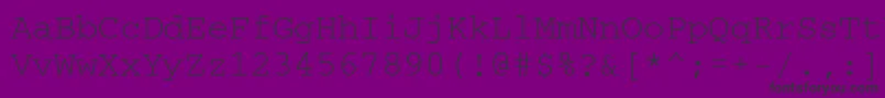 Couriercftt Font – Black Fonts on Purple Background