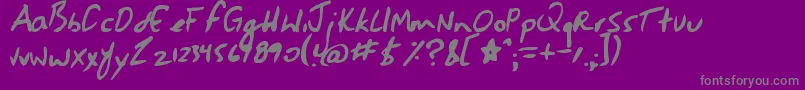 Police Jessescript – polices grises sur fond violet