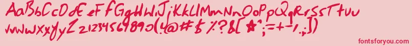Saiba mais sobre a fonte Jessescript Fonte Jessescript – fontes vermelhas em um fundo rosa