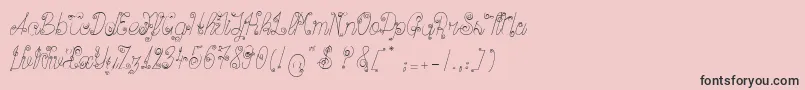 Ribambelle Font – Black Fonts on Pink Background