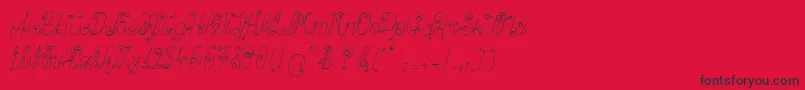 Ribambelle Font – Black Fonts on Red Background