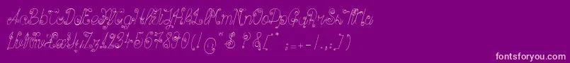 Ribambelle Font – Pink Fonts on Purple Background