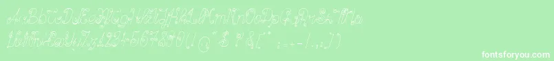 Ribambelle Font – White Fonts on Green Background