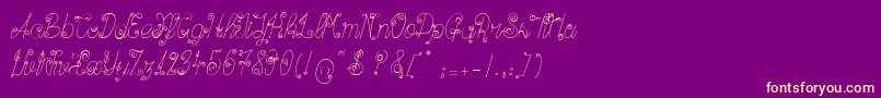 Ribambelle Font – Yellow Fonts on Purple Background