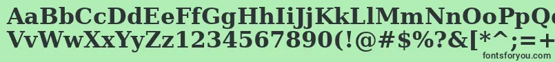 Dejavuserif ffy Font – Black Fonts on Green Background