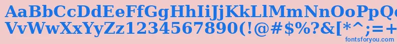 Dejavuserif ffy Font – Blue Fonts on Pink Background