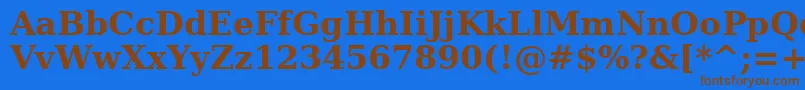 Dejavuserif ffy Font – Brown Fonts on Blue Background