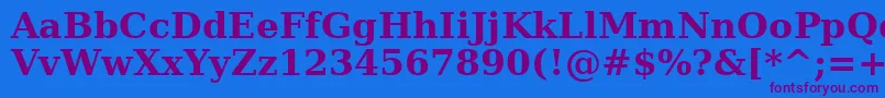 Dejavuserif ffy Font – Purple Fonts on Blue Background