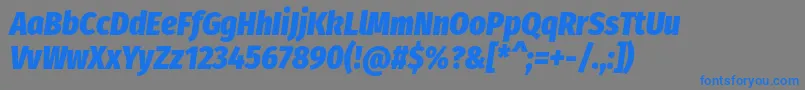 fuente FirasanscondensedHeavyitalic – Fuentes Azules Sobre Fondo Gris