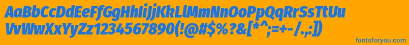 More about FirasanscondensedHeavyitalic Font FirasanscondensedHeavyitalic Font – Blue Fonts on Orange Background