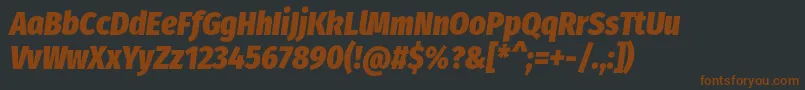 FirasanscondensedHeavyitalic Font – Brown Fonts on Black Background