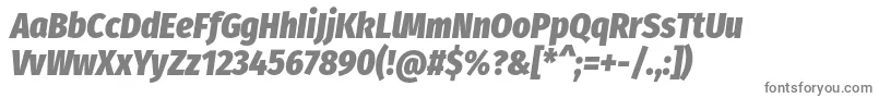 フォントFirasanscondensedHeavyitalic – 灰色のフォント