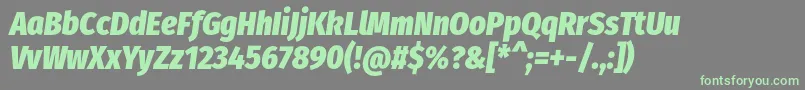 Weitere Informationen zur FirasanscondensedHeavyitalic-Schriftart FirasanscondensedHeavyitalic-Schriftart – Grüne Schriften auf grauem Hintergrund