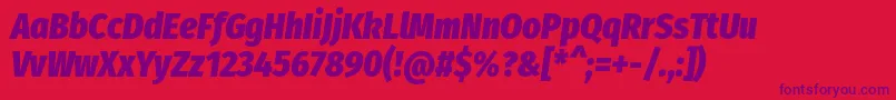 Шрифт FirasanscondensedHeavyitalic – фиолетовые шрифты на красном фоне