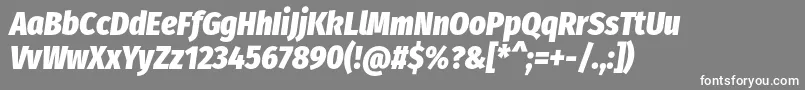 FirasanscondensedHeavyitalic Font – White Fonts on Gray Background