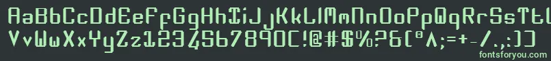 フォントZeev2 – 黒い背景に緑の文字