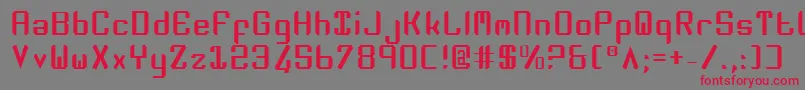 Zeev2 Font – Red Fonts on Gray Background