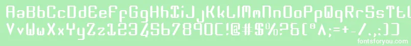 Zeev2 Font – White Fonts on Green Background