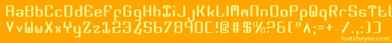 Zeev2 Font – Yellow Fonts on Orange Background