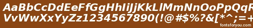 Шрифт PrimaSansBoldObliqueBt – белые шрифты на коричневом фоне