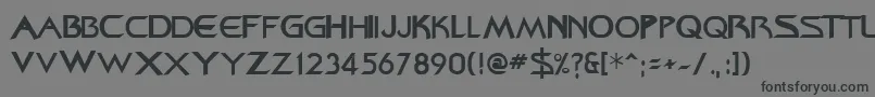 Federation ffy Font – Black Fonts on Gray Background