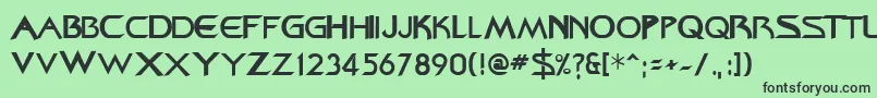 Federation ffy Font – Black Fonts on Green Background