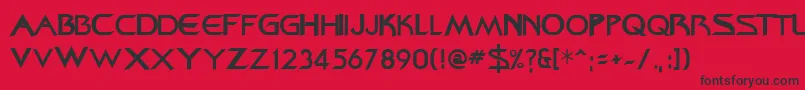 Federation ffy Font – Black Fonts on Red Background