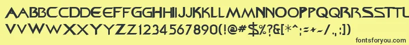 Federation ffy Font – Black Fonts on Yellow Background