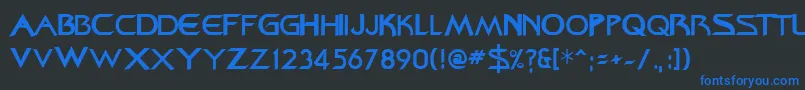 Federation ffy Font – Blue Fonts on Black Background