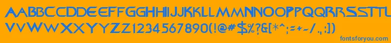Federation ffy Font – Blue Fonts on Orange Background