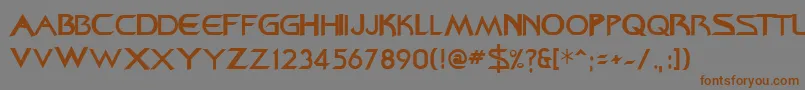 Federation ffy Font – Brown Fonts on Gray Background