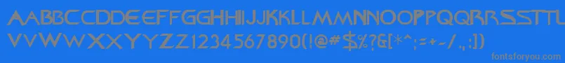 Federation ffy Font – Gray Fonts on Blue Background