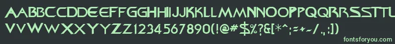 Federation ffy Font – Green Fonts on Black Background