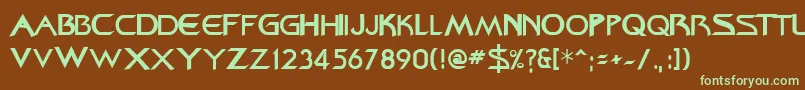 More about Federation ffy Font Federation ffy Font – Green Fonts on Brown Background