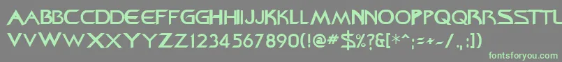 Federation ffy Font – Green Fonts on Gray Background