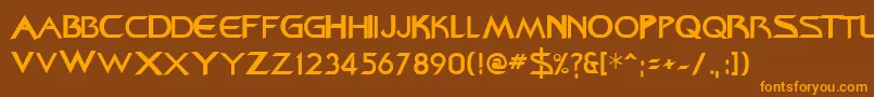 Federation ffy Font – Orange Fonts on Brown Background