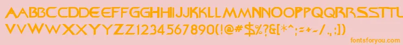 Federation ffy Font – Orange Fonts on Pink Background