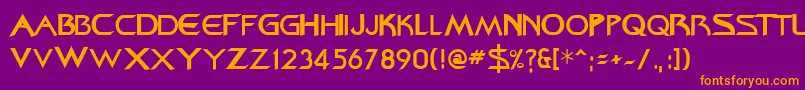 Federation ffy Font – Orange Fonts on Purple Background