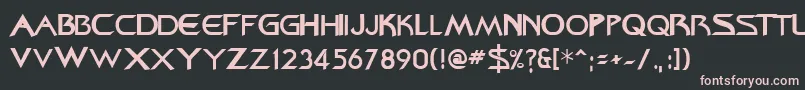 Federation ffy Font – Pink Fonts on Black Background