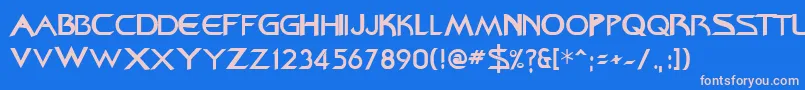Federation ffy Font – Pink Fonts on Blue Background