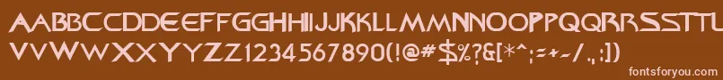 Federation ffy Font – Pink Fonts on Brown Background