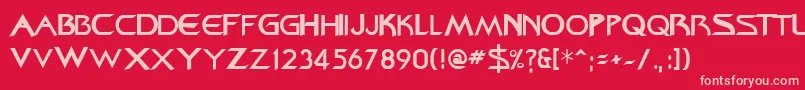 Federation ffy Font – Pink Fonts on Red Background