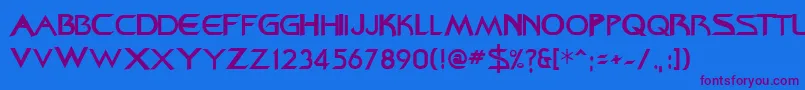 Federation ffy Font – Purple Fonts on Blue Background